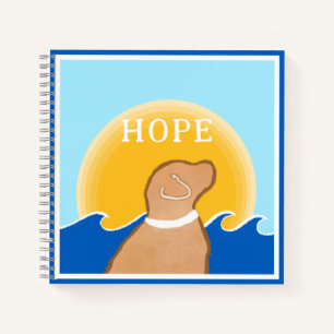 Golden Dog HOPE sunrise waves Kid’s Prayer Journal