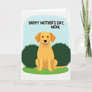 Golden Dog Mothers Day Mom Card