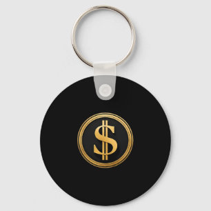 Golden Dollar Sign D.o.g.e. 4th Of July 1776 2025 Key Ring
