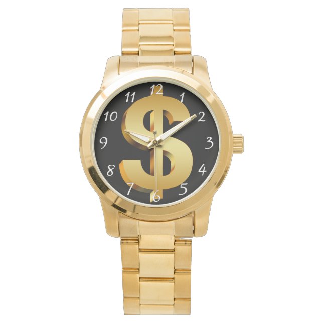 Golden dollar symbol watch (Front)