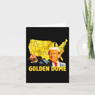 Golden Dome Trump Great American Map Patriotic 4th Card