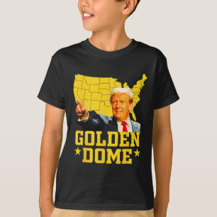Golden Dome Trump Great American Map Patriotic 4th T-Shirt