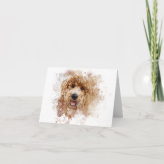 Golden Doodle Blank Note Card