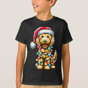 Golden Doodle Christmas Tree Xmas Dog Pajamas Gold T-Shirt
