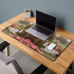 Golden Doodle Cow Desk Mat