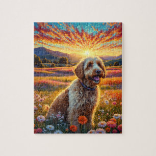 Golden Doodle dog Jigsaw Puzzle