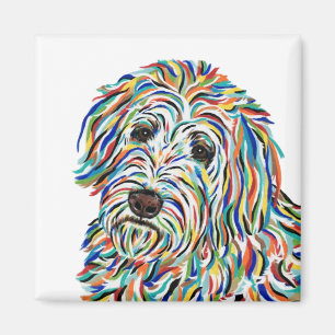 Golden Doodle Dog Magnet