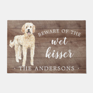 Golden Doodle Dog Personalised Door Mat