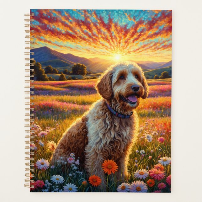 Golden Doodle dog Planner (Front)