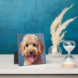 Golden Doodle   Dog Watercolor Painting Pet Plaque