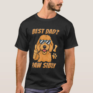 Golden Doodle Father Dog Breed Pet - Best Dad Paws T-Shirt