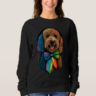 Golden Doodle Gay Pride LGBT Rainbow Flag Goldendo Sweatshirt