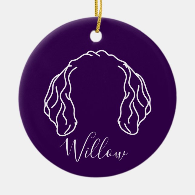 Golden Doodle Ornament (Om Logo) (Front)