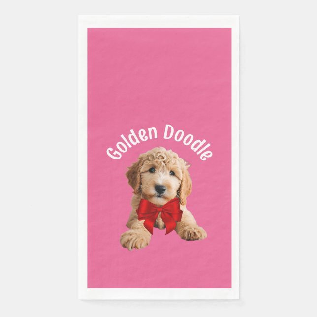 Golden Doodle Puppy Napkin (Front)