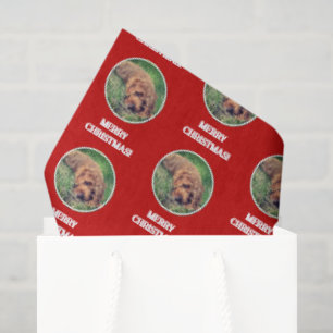 Golden Doodle Red Wrapping Paper