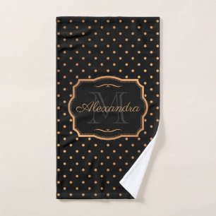 Golden Dots Bath Towel Set