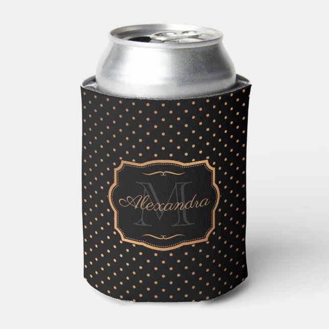 Golden Dots Can Cooler (Can Front)