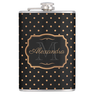Golden Dots Hip Flask