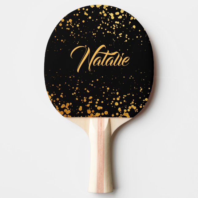 Golden Dots Ping Pong Paddle (Front)