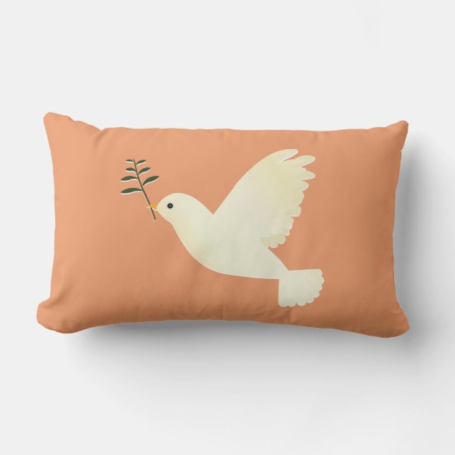 Golden Dove Throw Pillow (Front)