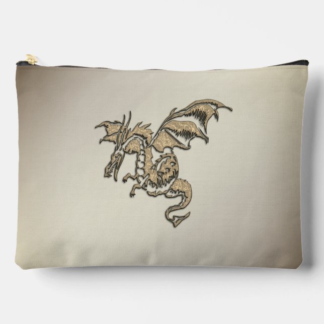 Golden Dragon Accessory Pouch (Front)