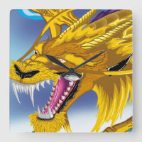 Golden Dragon Clock