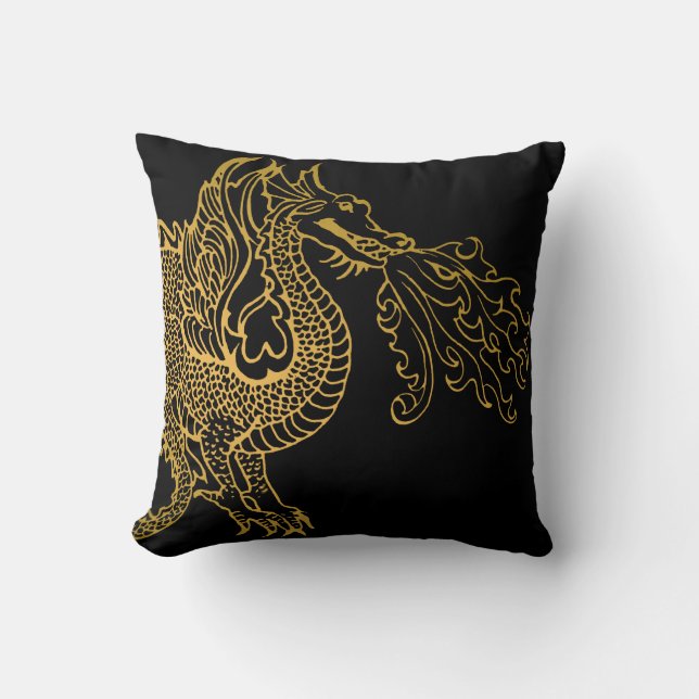 Golden Dragon Cushion (Front)