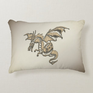 Golden Dragon Decorative Cushion