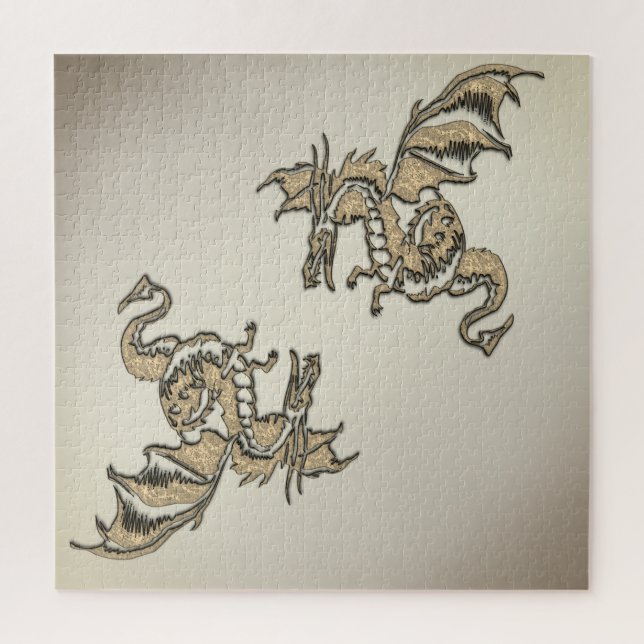 Golden Dragon Jigsaw Puzzle (Vertical)