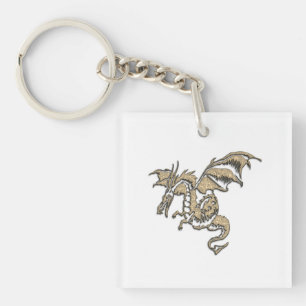 Golden Dragon Key Ring