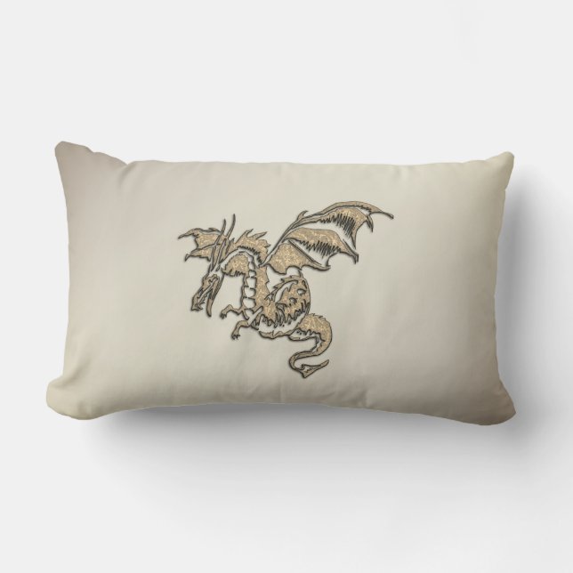 Golden Dragon Lumbar Cushion (Front)