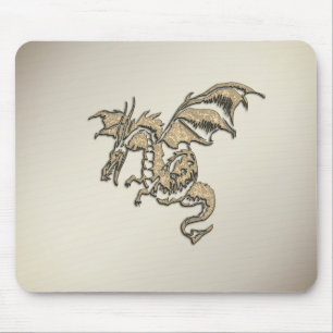 Golden Dragon Mouse Pad