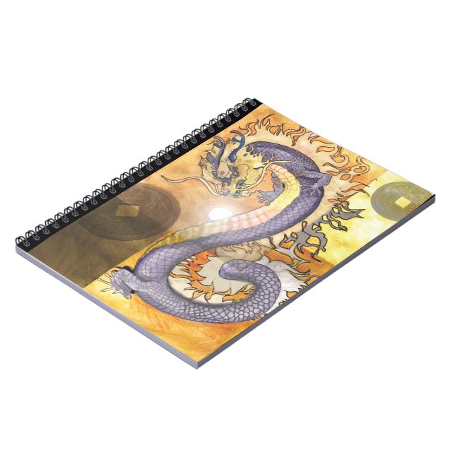 Golden Dragon~notebook Spiral Notebook (Left Side)