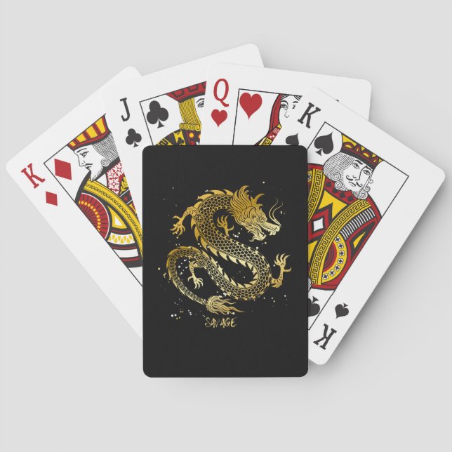 Golden Dragon Playing Cards (Back)