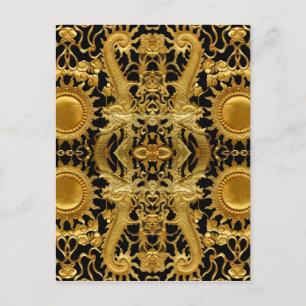golden dragon postcard
