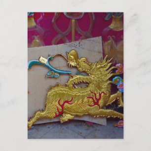Golden dragon postcard