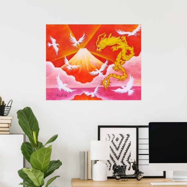 Golden Dragon★ Poster (Home Office)