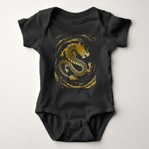 Golden Dragon Swirl of Gold Baby Bodysuit