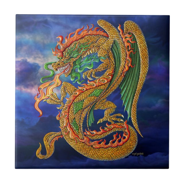 Golden Dragon Tile (Front)