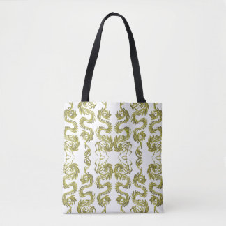 golden dragon tote bag