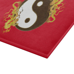 Golden Dragon Yin Yang Cutting Board