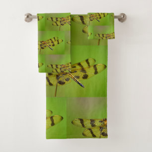 Golden Dragonfly Bath Towel Set