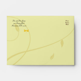 Golden Dragonfly Flourish Envelope