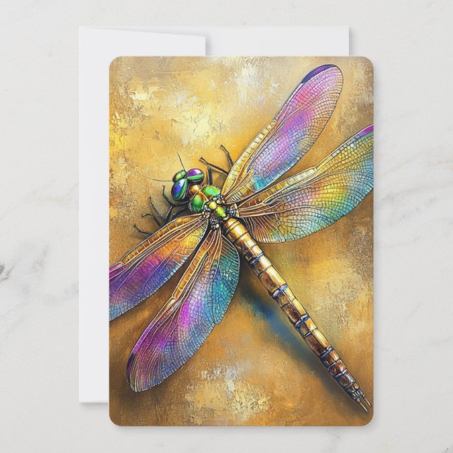 Golden Dragonfly Invitation (Front)