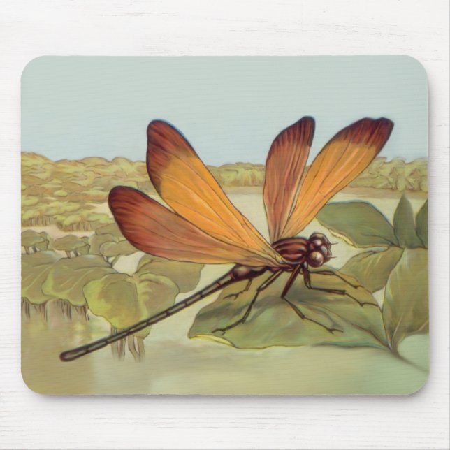 Golden Dragonfly Mouse Pad (Front)