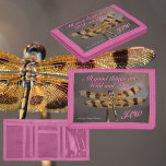Golden Dragonfly Wild and Free Thoreau Pink Trifold Wallet<br><div class="desc">This naturally beautiful quotes Henry David Thoreau "All good things are wild and free". Its earthy colours of gold, brown, taupe and pink will be a natural reminder to live life to the fullest and appreciate every moment like this golden Dragonfly with its iridescent wings spread wide. Dragonflies symbolise change,...</div>