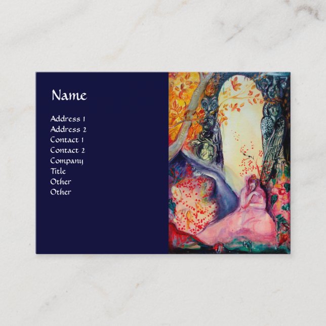 GOLDEN DREAM / Oriental Day Spa Treatments,Blue Business Card (Front)