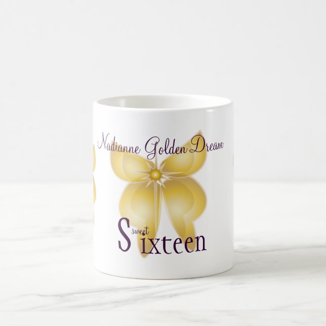 Golden Dream Sweet Sixteen Mug-Cust. Coffee Mug (Center)