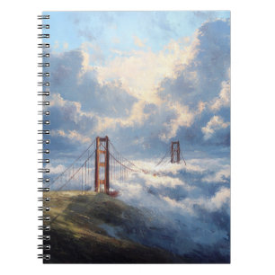 Golden Dreams Above the Fog Notebook