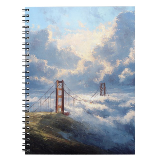 Golden Dreams Above the Fog Notebook (Front)